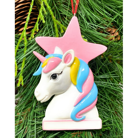 Christmas Ornaments Tree Ornament Unicorn Decor Girl Granddaughter Pink Hanging Decorations Keepsake 2020 with Bonus Black Pen Marker to Personalized
