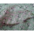 thumbnail image 4 of oneOone Silk Tabby Dusty Teal Green Fabric Florals Craft Projects Decor Fabric Printed By The Yard 42 Inch Wide-6XO, 4 of 4