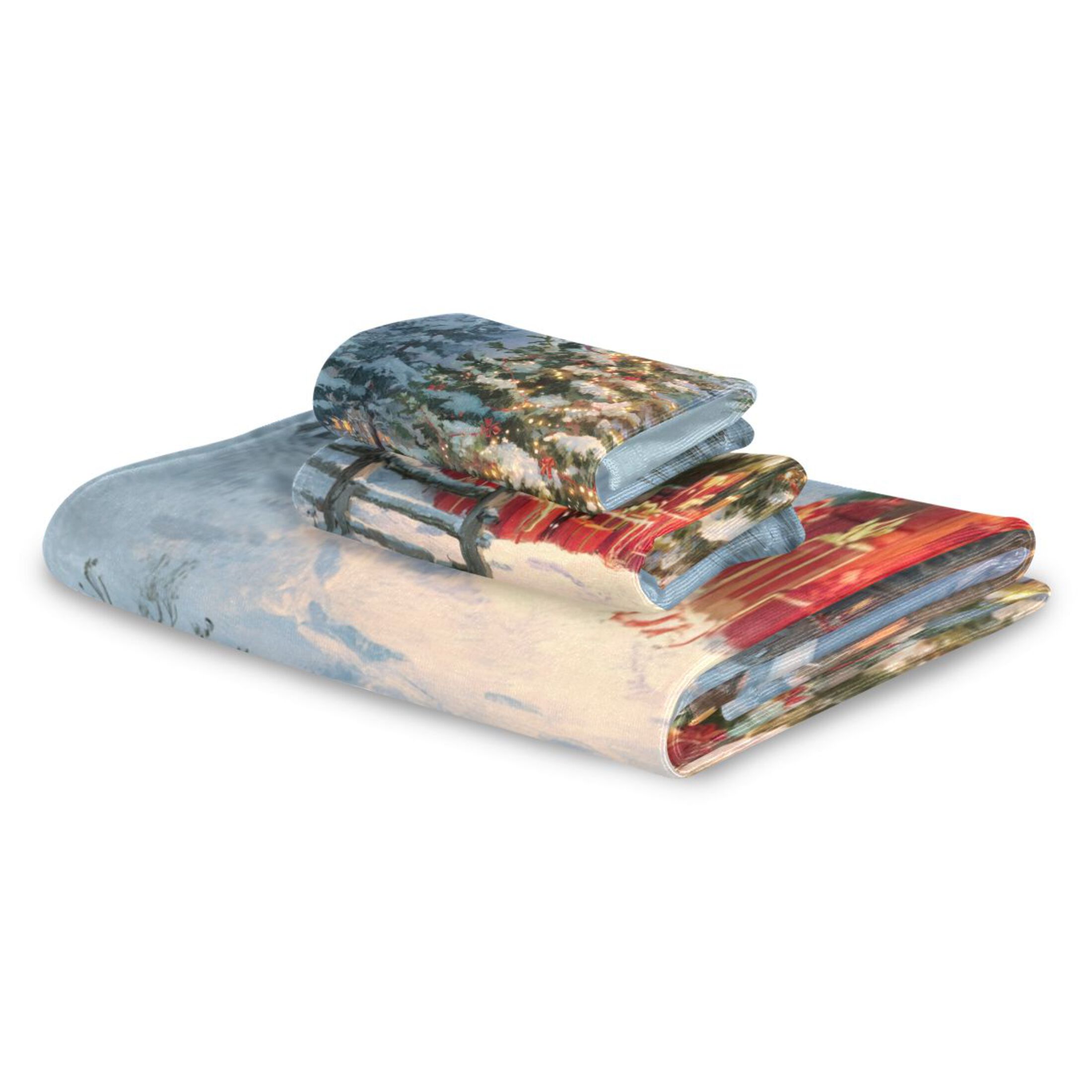 Three-Piece Towel Set Face Towel Towel Set Hand Towel Bath Towel Cotton Bath Towels Bath Towel Sets Hand Bath Towels Warm Christmas Tree