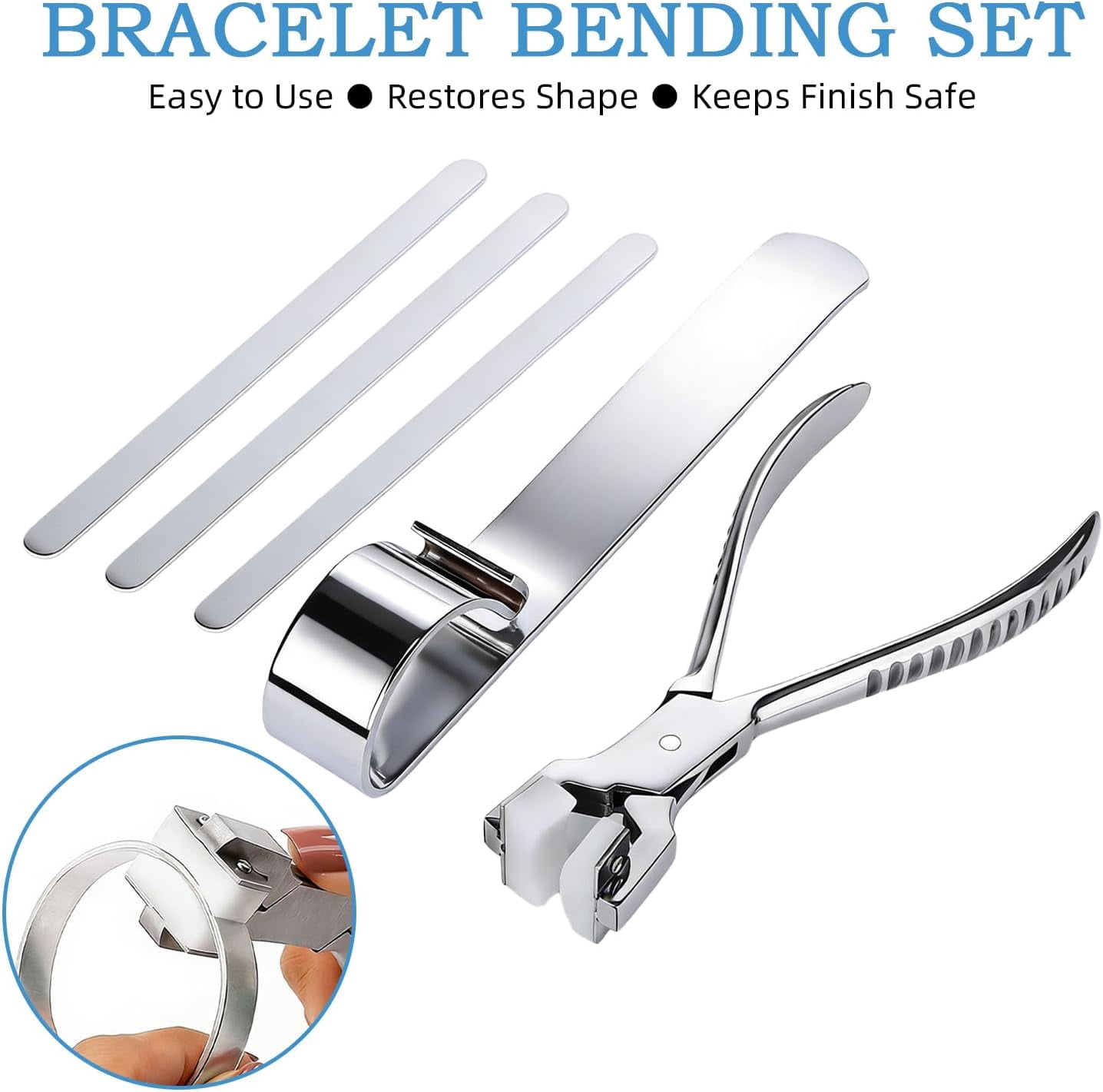 ABCISI Professional Bracelet Bending Tool Bracelet Blanks, Metal Bracelets Cuff Ring Bending Plier Jewelry Making Kit for DIY Custom Bangles, Cuffs, and Jewelry Making Craft Supplies