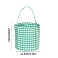 thumbnail image 3 of Halloween Plaid Basket with Tassel, Foldable Cloth Barrel Hand Basket for Candy, Party Decor, Storage, Black Fabric, 3 of 6