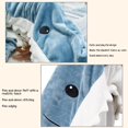 thumbnail image 3 of Saco de dormir de tiburón de dibujos animados para niños y adultos, manta de tiburón Karakal, chal de sirena de tela de alta calidad, juguete de felpa, ropa de Cosplay, 3 of 4