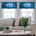 thumbnail image 4 of LALILO Kitchen Curtain Valance Blue Night I Love You Moon Rod Pocket Window Curtain 52"x 18" Set of 2, 4 of 5