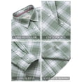 thumbnail image 2 of sogami Men's Casual Oxford Shirt Long Sleeve Checkered Button Down Shirt, 2 of 5