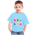 thumbnail image 2 of Cadeaux de Pâques pour Garçons, Cadeaux de Pâques pour Enfants, Tout-Petits Garçons Filles Imprimé Œufs de Pâques Mignons Col Rond Manches Courtes, Cadeaux pour Filles Tout-Petits, Shorts pour Filles, 2 of 4