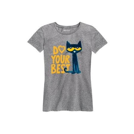 Pete The Cat Pete Do Your Best  - Ladies Short Sleeve Classic Fit (Best Cat Lady Gifts)