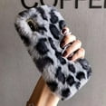 thumbnail image 7 of Plush leopard print is suitable for 78plus/15/12proxsmax/vivo mobile phone case OPPOreno6 autumn and winter models., 7 of 7