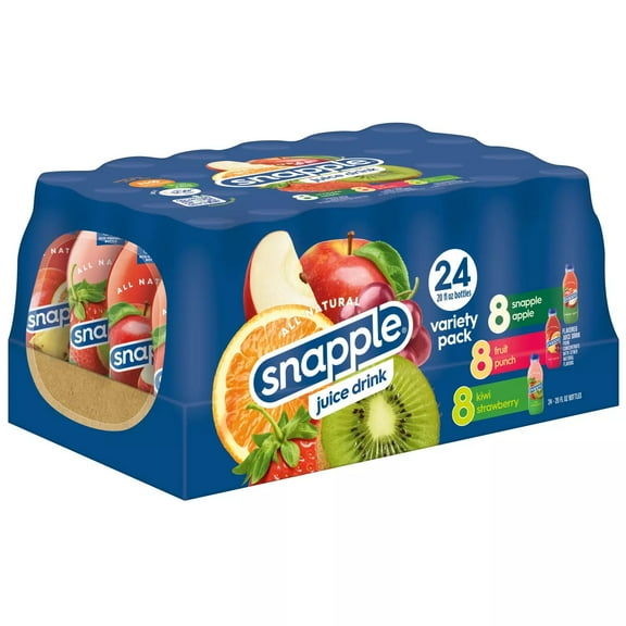 Snapple Juice Drink Variety Pack, 20 Fluid Ounce (Pack of 24)