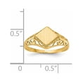 thumbnail image 5 of 14k 8.5x8.0mm Open Back Signet Ring RS527, 5 of 5