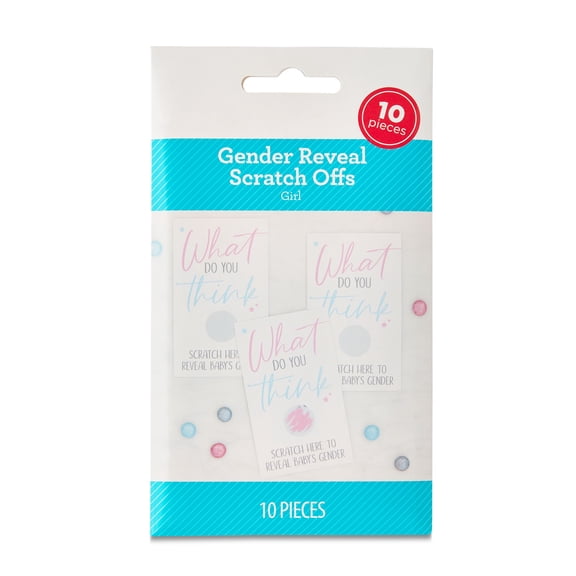 XOFJVB Girl Gender Reveal Scratch Offs, 10 Count, by Fun Gender Reveal Games