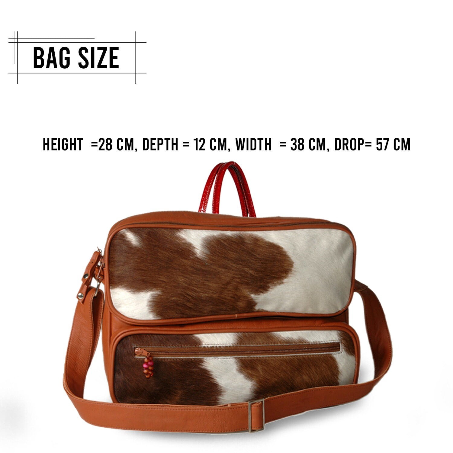 Unisex Briefcase Business Animal Print Cowhide Cowhide Leather Hair On Laptop Bag Messenger Bag Hair On Bag, Cowhide Bag. DSC-0741