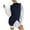 Dark Blue, variant on Fjofpr Sweater Vest Women 2024 Women Fashion Casual Split Solid Color Knit Sleeveless All Match Vest Sweater