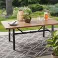 thumbnail image 1 of Better Homes & Gardens Kennedy Pointe Steel Patio Outdoor Dining Table, Brown, 1 of 8