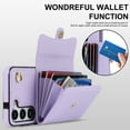 thumbnail image 2 of SaniMore Case for Samsung Galaxy S23 Plus 6.6" 2023, RFID Blocking Card Slots Crossbody/Wrist Strap Wear-resistant PU Leather Skin Shockproof Anti-drop TPU Shell for Girls Women, Purple, 2 of 9