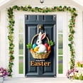 thumbnail image 4 of YWIYIUD 1PC Happy Easter Door Cover Easter Decorations, 71x35 Inch Easter Rabbit Eggs Door Banner Welcome Easter Banner Spring Theme Rabbit Door for Front Door Wall Indoor Outdoor Home Decor, 4 of 7