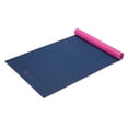 thumbnail image 2 of Gaiam 2-Color Yoga Mat, Navy/Pink, 3mm, 2 of 3