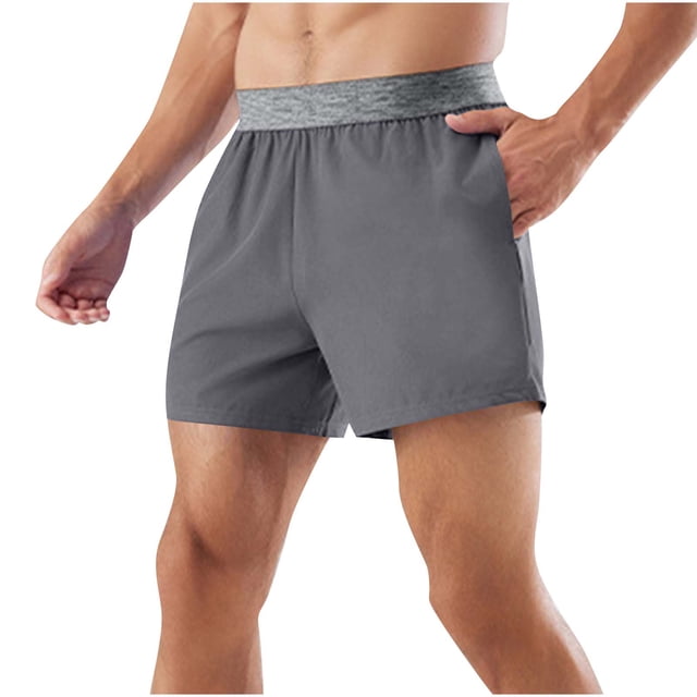 LOVZFMLL Shorts de Performance Active pour Hommes, Shorts de Sport pour Entraînement de Basketball, Shorts de Course, Shorts d'Activités Extérieures Gris TTG