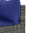 thumbnail image 5 of vidaXL 5 Piece Garden Lounge Set with Cushions Grey Poly Rattan, 5 of 5