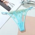 thumbnail image 2 of Gvdentm Women Floral Lace Panties Cheeky Hipster Bikini Underwear Sexy Tangas(Light Blue,S), 2 of 3