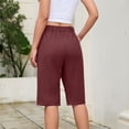 thumbnail image 7 of Livrdious Bermuda Shorts for Women High Waisted Wide Leg Loose Fit Shorts Womens Summer Linen Shorts with Pockets, Knee Length, S–5X, 7 of 7