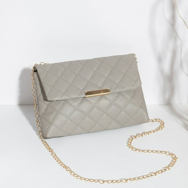 Bolso rombo bolso mujer bolso bandolera cadena bordado pequeño bolso cuadrado