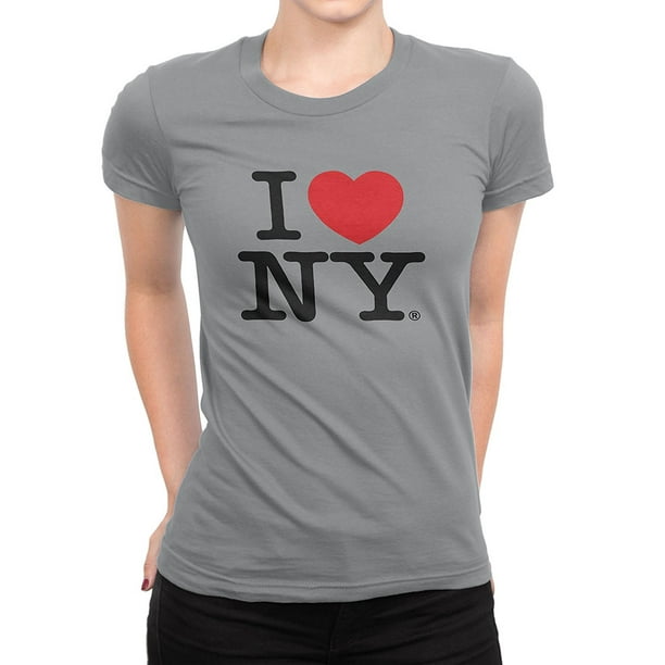 I Love Ny - i love ny gray ladies tee new york womens t-shirt heart ...