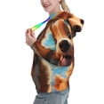 thumbnail image 2 of Lsque Blue Sky Cute Dog Pattern Casual Women's Hoodie,Hooded Sweatshirt with Kangaroo Pocket,Pullover Hoodie with Eye-catching Drawstrings-Medium, 2 of 7
