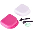 thumbnail image 3 of Retainer Case with Mirror, Mouth Guard Case, Orthodontic Dental Retainer Box, Denture Storage Container, Comes with a free small brush, 2 Pieces, 3 of 4