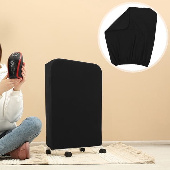 ELAYARD Indoor Elastic Heater Cover Black Fabric Protector for Radiator Use