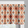 thumbnail image 3 of Ambesonne Tribal Valance Pack of 2, Aztec Folk Native Motif, 54"X18", Teal Cream Red, 3 of 5