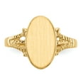 thumbnail image 4 of 14K Yellow Gold Ring Band Signet 14.0x8.5mm Closed Back, Size 7, 4 of 5