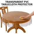 thumbnail image 2 of shiyou-(180cm Round) - Dependable Deluxe Clear Plastic Tablecloth Protector (180cm Round), 2 of 4