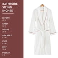 thumbnail image 3 of English Home Premium Cotton Robes for Women, Lightweight Mens Robe, Unisex Terry Cloth Bathrobe, Soft Shower Spa Robe, White Red, S/M, 1 Pcs, 3 of 7