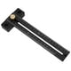 thumbnail image 2 of Regla de trazado tipo T de 180 mm Escala métrica Herramienta de marcado para carpintería de aleación de aluminio negra, 2 of 9