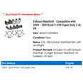 thumbnail image 2 of Exhaust Manifold Set of 2 - Compatible with 2005 - 2009 Ford F-250 Super Duty 5.4L V8 2006 2007 2008, 2 of 2