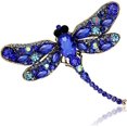 thumbnail image 1 of Broche Libellule Simulation Strass Animal Broche Rétro Badges Chapeaux Épingles Accessoires de Vêtements, Bleu, 9.3*7.5cm, 1 of 2