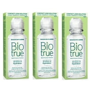 Biotrue Multi-Purpose Contact Lens Solution–from Bausch + Lomb–2 fl oz (60 mL) Bottle, - 3 Pack