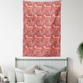 thumbnail image 4 of Cat Tapestry, Pattern with Cute Hand Drawn Style Cats Purr Purr Kitty Paws Bow Ties Adorable Doodle, Wall Hanging for Bedroom Living Room Dorm Decor, 60W X 80L Inches, Multicolor, by Ambesonne, 4 of 5