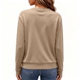 thumbnail image 2 of Bovxnpu Women's Pajama Tops Cardigan Button Long Sleeve Fleece Jacket Plus Sleepwear, 2 of 4