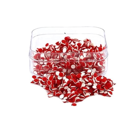 Qtron Velvet Dot Bindi Stickers Medium Red Round Adhesive Body Jewelry