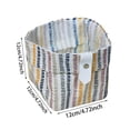 thumbnail image 3 of Small Fabric Storage Box with Lid, Stackable Cotton Linen Closet Organizer Bin, Multi-purpose Desktop Basket for Snacks, Toys & Seasonal Items, 3 of 5