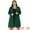 Green, variant on GRACE & GRANDEUR Women's Plus Christmas Overcoat Single Breasted Belted Long PeaCoat Red 3X
