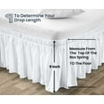 thumbnail image 5 of SGI Bedding 18 Inch Wrap Around Bed Skirt | Microfiber Bed Skirt | Fade Resistant, Wrinkle Free, Anti-static, Decorative, Extra Storage Space, Clutter-Free | Twin, White, 5 of 8