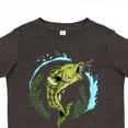 thumbnail image 4 of Inktastic Leaping Bass Fish Fishing Illustration Boys or Girls Toddler T-Shirt, 4 of 5