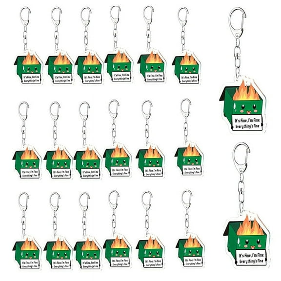 20 Pcs Dumpster Acrylic Keychain Novelty Nurse Teacher Appreciation Gifts