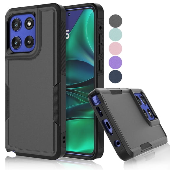 For Moto G Stylus 5G 2025 Case ,Sturdy Phone Case for Motorola Moto G Stylus 5G 2025, Shockproof Protection Heavy Duty Armor Hard Plastic & Rubber Rugged Bumper 2-in-1 Case Cover - Purple