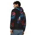 thumbnail image 4 of Uemuo Colorful Betta Fish for Men's Fashion Full-zip Hoodies & Sweatshirts with Kangaroo Pocket, Zip-up Hooded Sweatshirt, Moisture Wicking & Breathable-Medium, 4 of 5