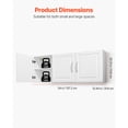 thumbnail image 2 of KFFKFF Laundry Room Wall Cabinet, 2-Tier Hanging Storage Unit with Adjustable Shelf, 3-Door Cupboard for Kitchen, Bathroom, or Laundry, 12.44 x 54 x 20.31 in (D x W x H), White, 2 of 9