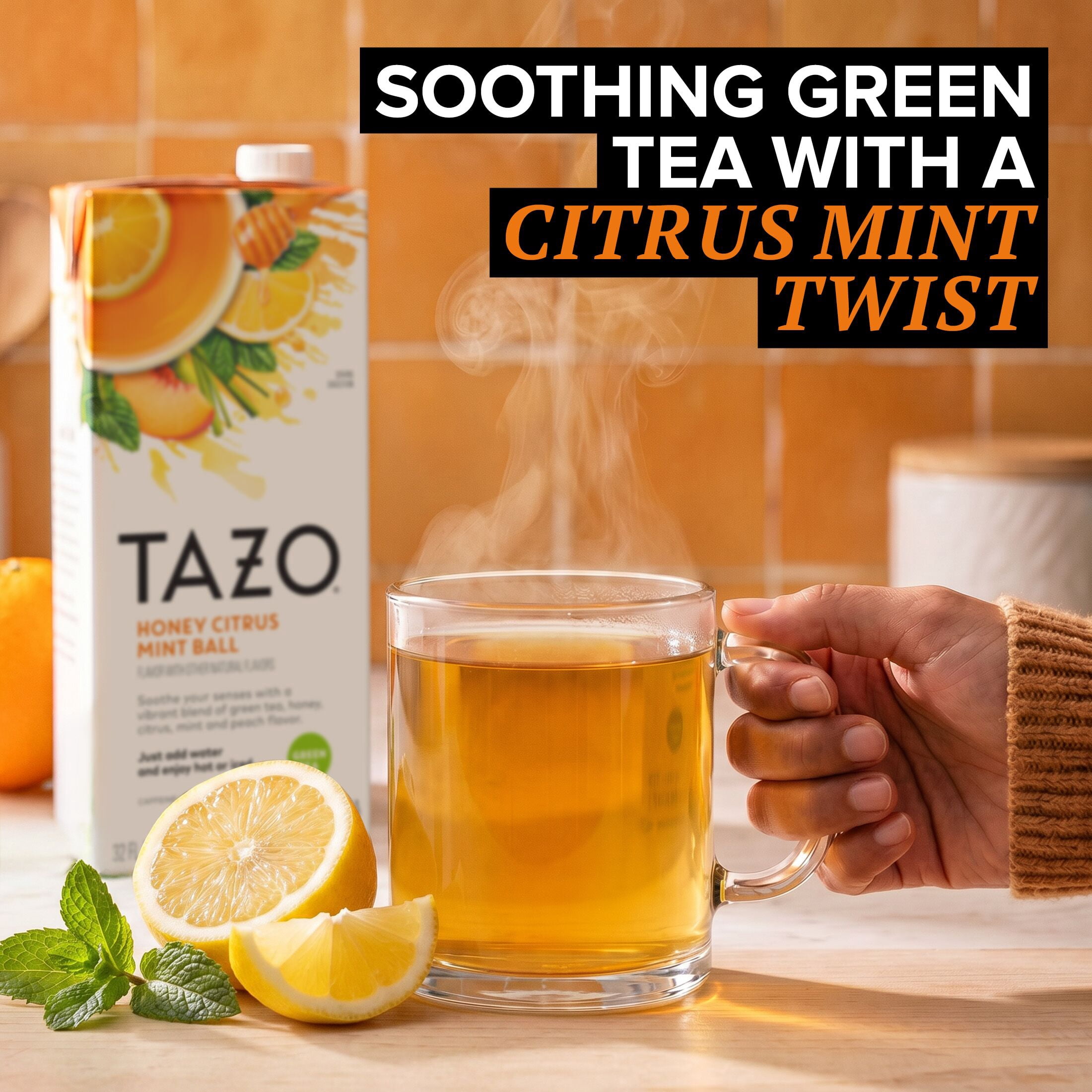 TAZO Honey Citrus Mint Ball Green Tea Liquid Concentrate 32 fl oz
