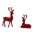 thumbnail image 3 of QSTDGVPW 1 pair reindeer deer figurines shelf decor versatile desktop collection tabletop Red, 3 of 9